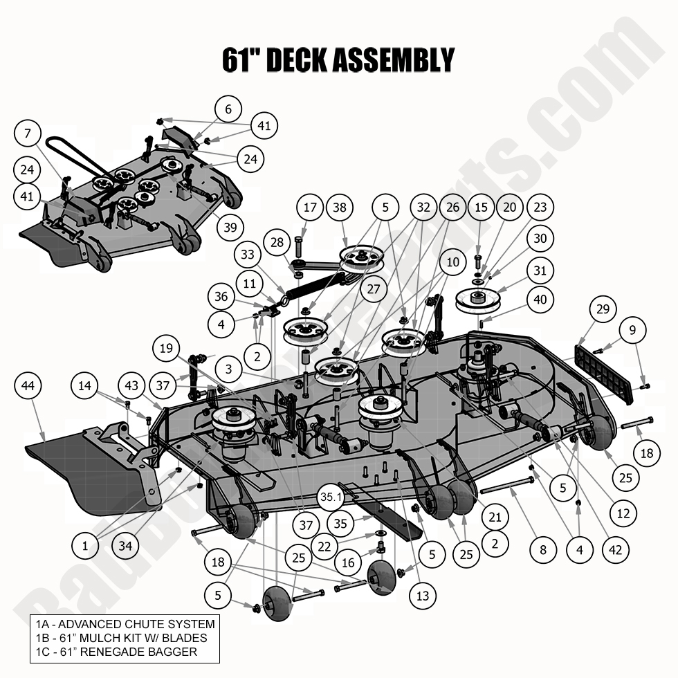 2020 Renegade - Diesel 61" Deck Assembly
